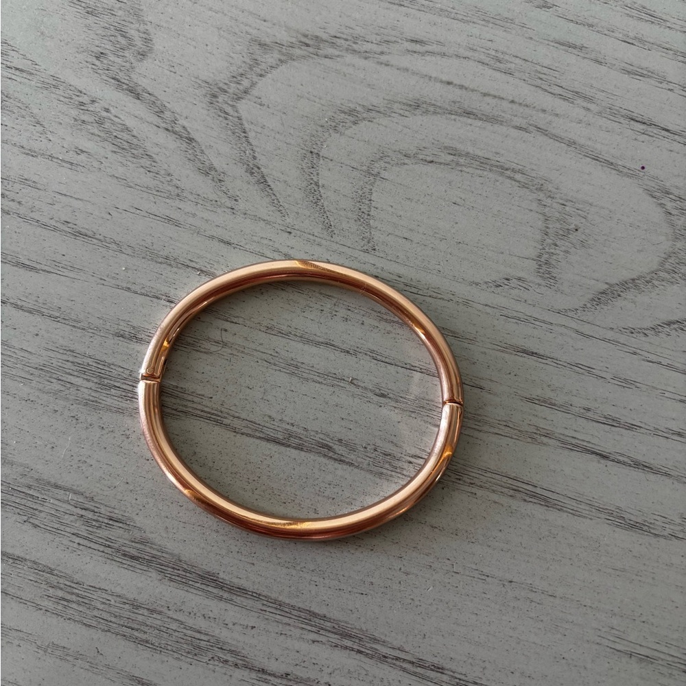 Milor Stainless Steel Rose Tone Bangle - Picture 6 of 8